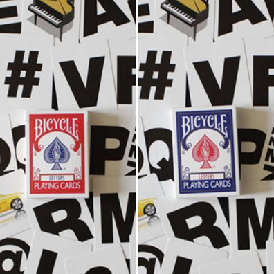 Bicycle Special LETTERS Blue Playing Cards (plus 10 Online Effects)